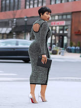 Stretchkleid mit Cut-Out und Strass